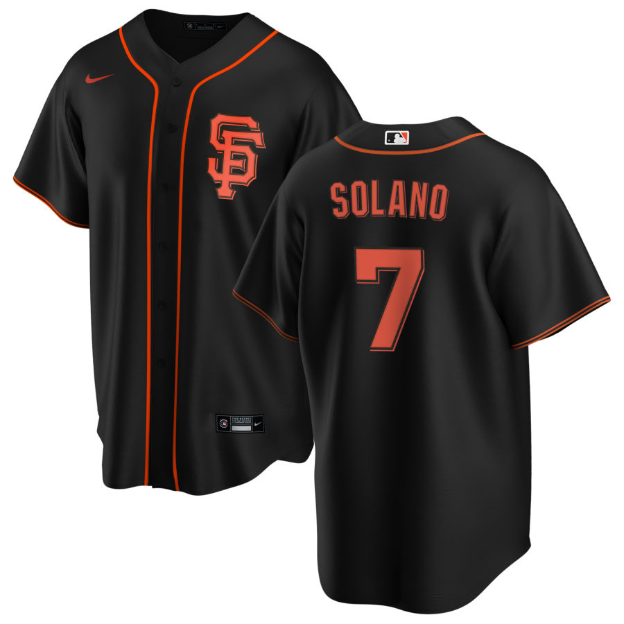 Nike Men #7 Donovan Solano San Francisco Giants Baseball Jerseys Sale-Black